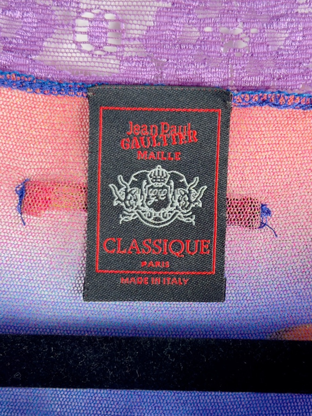 RARE Archive Jean Paul Gaultier SS97 Shiva Print Mesh Dress - Maille Classique - Picture 9 of 13